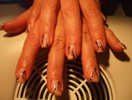 Zselés műköröm díszítés